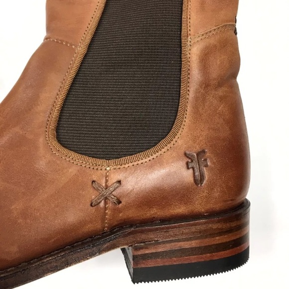 NEW 6 Frye Brown Leather Riding Boot - Picture 2 of 11